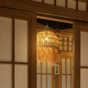 TooLight Závesná lampa La Belle Boho IV čierna/bambus