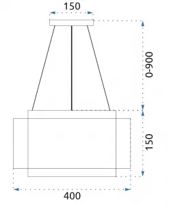 TooLight Závesná lampa LA BELLE I čierna/zlatá