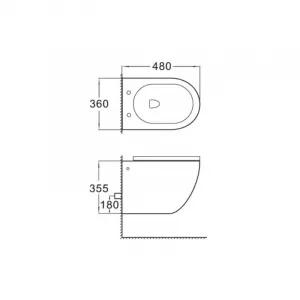 Závesná WC misa MEXEN LENA II + doska SLIM čierna