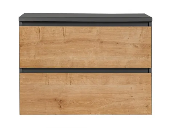 Comad Závěsná skříňka pod umyvadlo Monako 821 2S 80 cm šedá/dub hamilton