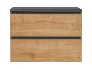Comad Závěsná skříňka pod umyvadlo Monako 821 2S 80 cm šedá/dub hamilton