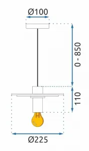 TooLight Závesná lampa La Belle XXXIII čierna/strieborná