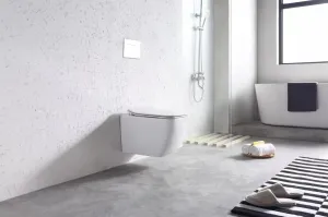 REA Závěsná WC mísa s prkénkem Martin Slim bílá
