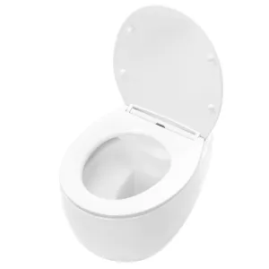 Závěsná WC mísa s prkénkem Rea Lars bílá