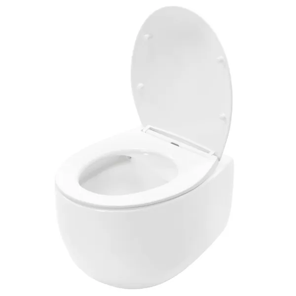 Závěsná WC mísa s prkénkem Rea Lars bílá