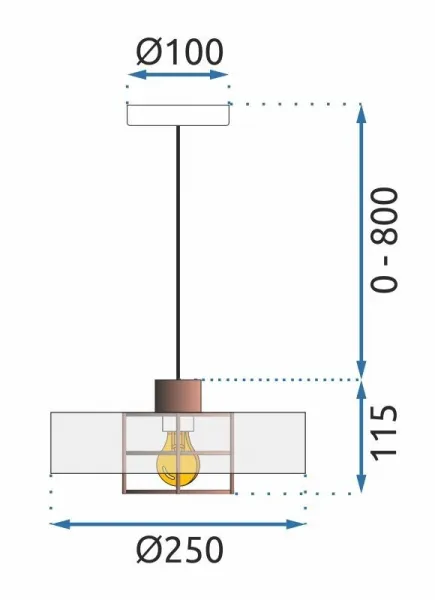 TooLight Závesná lampa La Belle XXXV čierna/zlatá