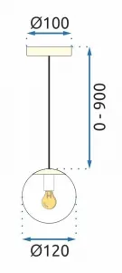 TooLight Závesná lampa La Belle XXXVI zlatá/biela