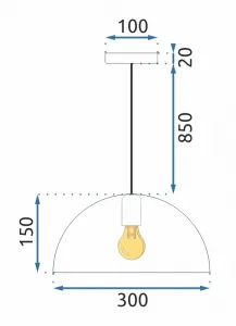 TooLight Závesná lampa La Belle XXXVII biela/mramor