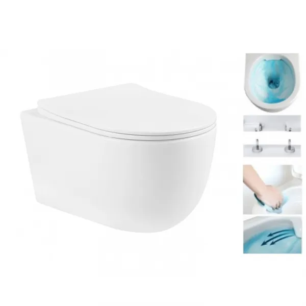 Závesná WC misa MEXEN CARMEN + doska SLIME