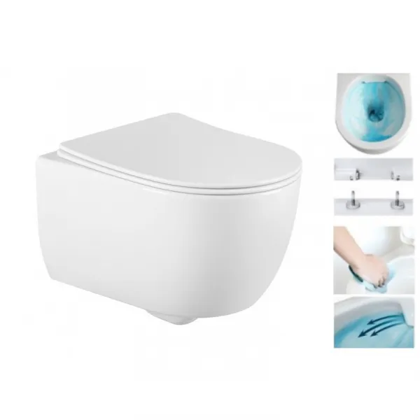 Závesná WC misa MEXEN CARMEN 2 + doska SLIME