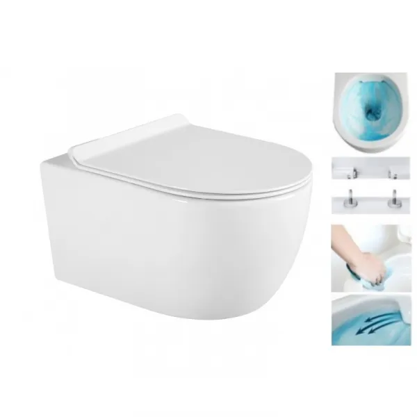 Závesná WC misa MEXEN CARMEN 4 + doska SLIME