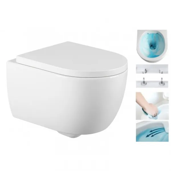 Závesná WC misa MEXEN CARMEN 5 + doska SLIME