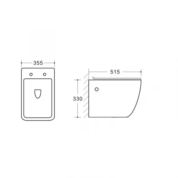 Závěsná WC mísa MEXEN VEGA bílá, rimless + prkénko slim