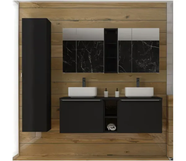ArtCom Skrinka pod umývadlo SANTA FE Black 82-60 | 60 cm