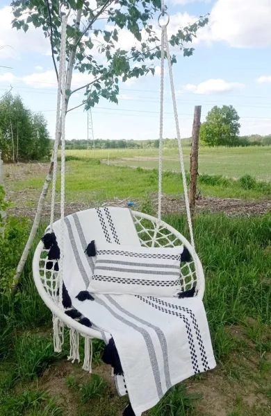 Bello Giardino Závesné hojdacie kreslo Nido ecru
