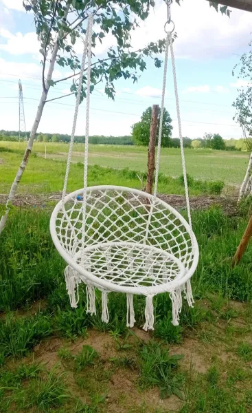 Bello Giardino Závesné hojdacie kreslo Nido ecru