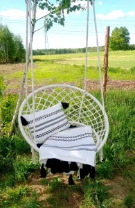 Bello Giardino Závesné hojdacie kreslo Nido ecru