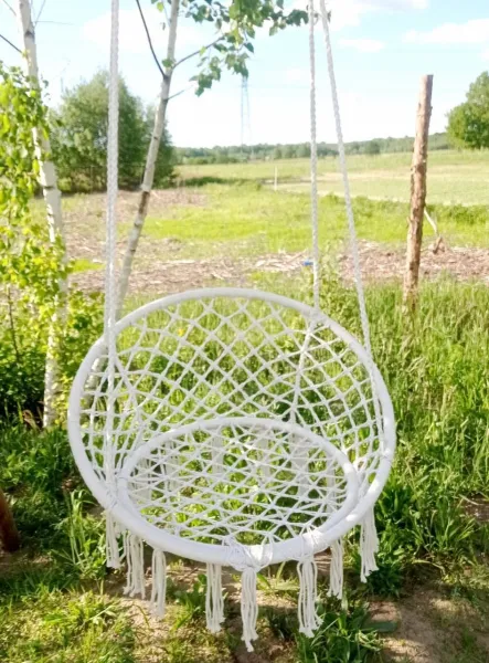 Bello Giardino Závesné hojdacie kreslo Nido ecru