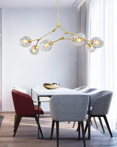 TooLight Závesné stropné svietidlo Kule 7 Ramion APP507-7C zlaté