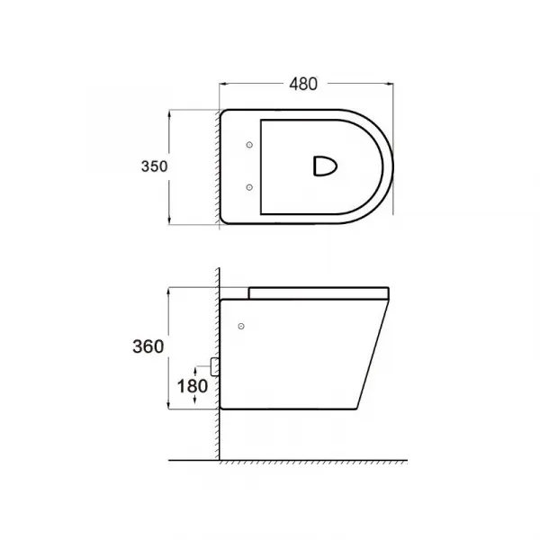 Závesný bidet MEXEN RICO biely