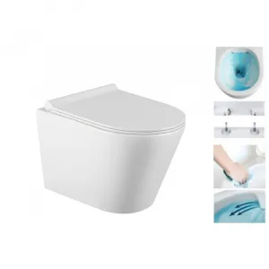 Závěsný WC set MEXEN RICO 35 cm s prkénkem bílý