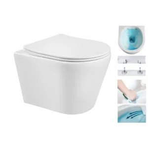 Závěsný WC set MEXEN RICO 36,5 cm s prkénkem DUO bílý