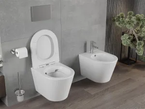 Závěsný WC set MEXEN RICO 36,5 cm s prkénkem TRE bílý