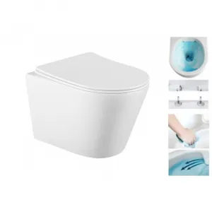 Závěsný WC set MEXEN RICO 36,5 cm s prkénkem TRE bílý