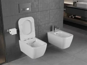 Závěsný WC set MEXEN STELLA 35 cm s prkénkem SLIM DRED bílý