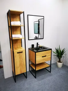 ArtCom Keramické umývadlo UM-8003-80 | čierna 80 cm