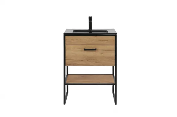 ArtCom Keramické umývadlo UM-8003-80 | čierna 80 cm