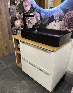 ArtCom Keramické umývadlo UM-6275 SLIM 2 |  čierna 60 cm