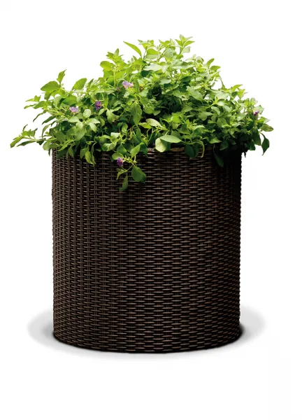 Kvetináč Keter Cylinder M hnedý