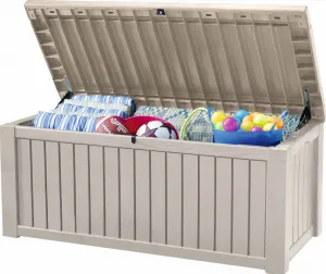 KETER Úložný box WOODROCK 570L | krémová