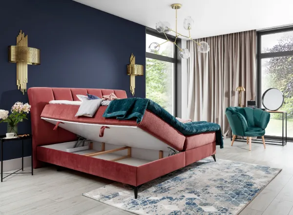 ArtElta Manželská posteľ ADERITO Boxspring | 140 x 200 cm Farba: Kronos 29/Kronos 29