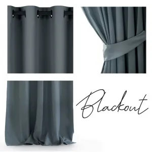 ArtFlhf Tieniaci záves BLACKOUT EYELETS K | 140 x 245 cm Farba: Silver