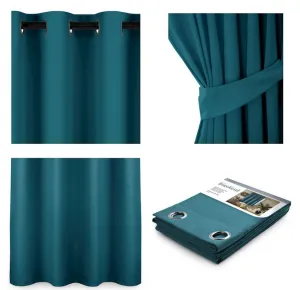ArtFlhf Tieniaci záves BLACKOUT EYELETS K | 140 x 245 cm Farba: Silver