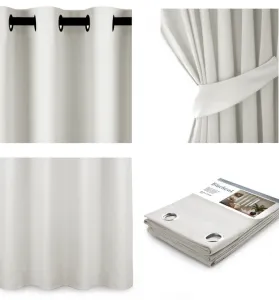 ArtFlhf Tieniaci záves BLACKOUT EYELETS K | 140 x 245 cm Farba: Silver