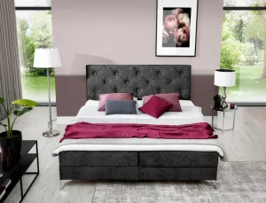 ArtElta Manželská posteľ ADEL Boxspring | 140 x 200 cm Farba: Monolith 09