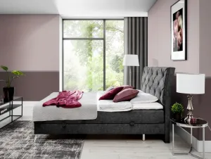 ArtElta Manželská posteľ ADEL Boxspring | 140 x 200 cm Farba: Monolith 09