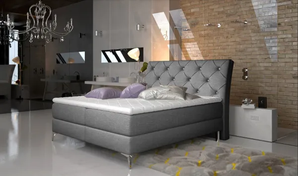 ArtElta Manželská posteľ ADEL Boxspring | 140 x 200 cm Farba: Monolith 09
