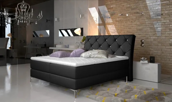 ArtElta Manželská posteľ ADEL Boxspring | 140 x 200 cm Farba: Monolith 09