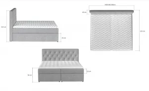 ArtElta Manželská posteľ LOREE Boxspring | 140 x 200 cm Farba: Dora 21