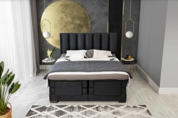 ArtElta Manželská posteľ VEROS Boxspring | elektrická polohovateľná 140 x 200 cm Farba: Poco 04