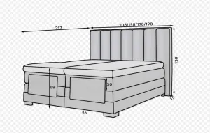 ArtElta Manželská posteľ VEROS Boxspring | elektrická polohovateľná 140 x 200 cm Farba: Poco 04