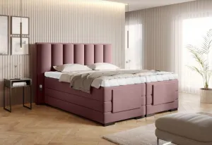 ArtElta Manželská posteľ VEROS Boxspring | elektrická polohovateľná 140 x 200 cm Farba: Poco 04