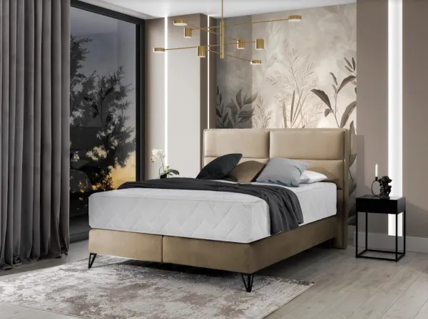 ArtElta Manželská posteľ SAFIRO Boxspring | 160 x 200 cm Farba: Nube 33