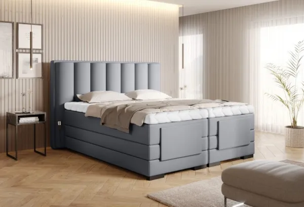 ArtElta Manželská posteľ VEROS Boxspring | elektrická polohovateľná 140 x 200 cm Farba: Poco 07 