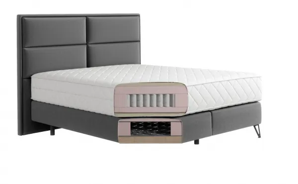 ArtElta Manželská posteľ SAFIRO Boxspring | 160 x 200 cm Farba: Nube 33