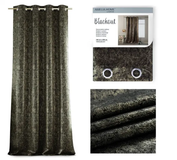 ArtFlhf Tieniaci záves BLACKOUT VERAS K | 140 x 250 cm Farba: Silver